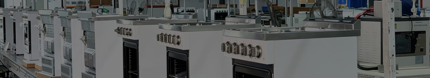 Cooking appliance manufacturing line for flexible OEM and ODM programs