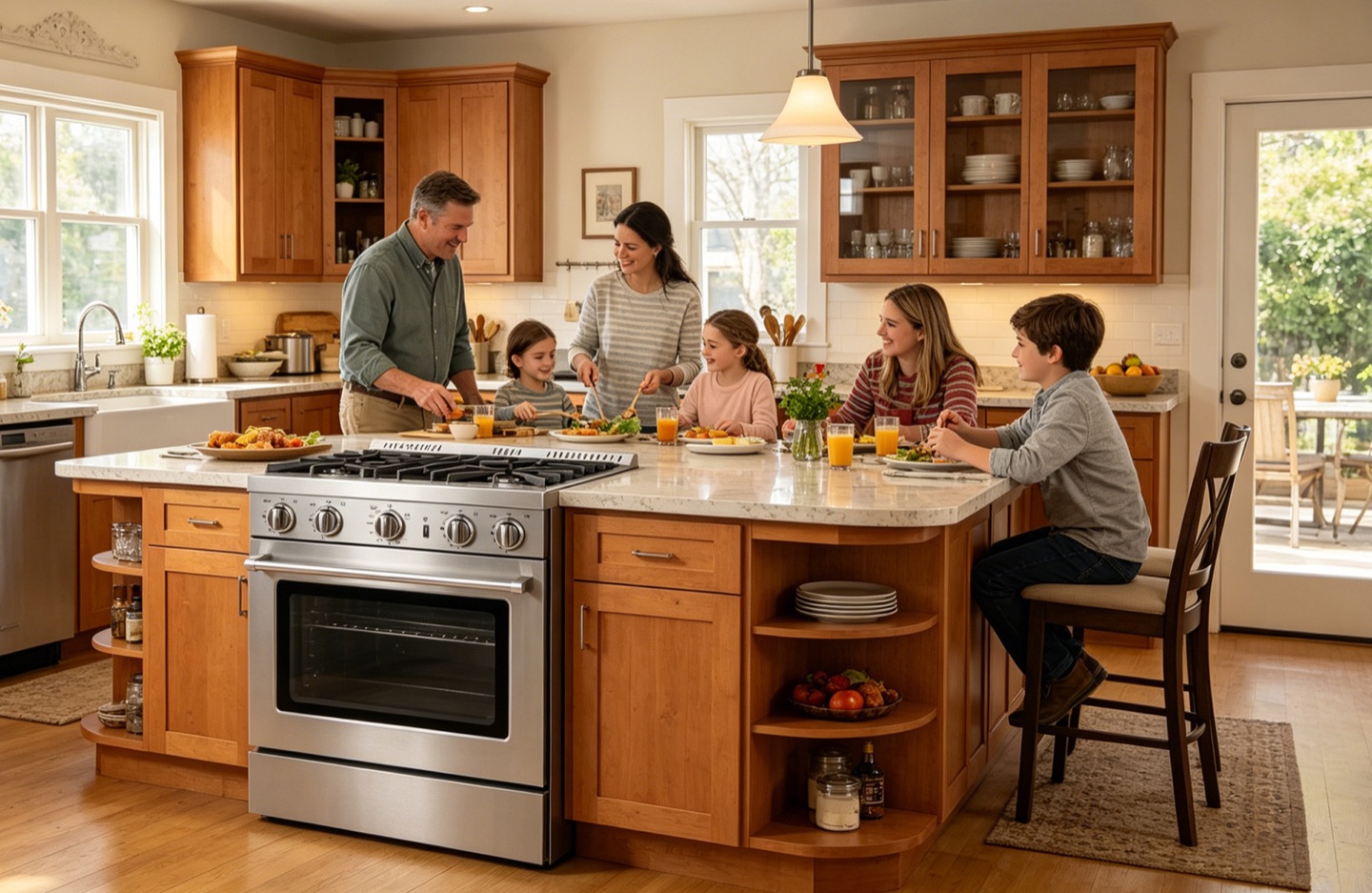 Freestanding cooking range in family kitchen application for appliance buyer review