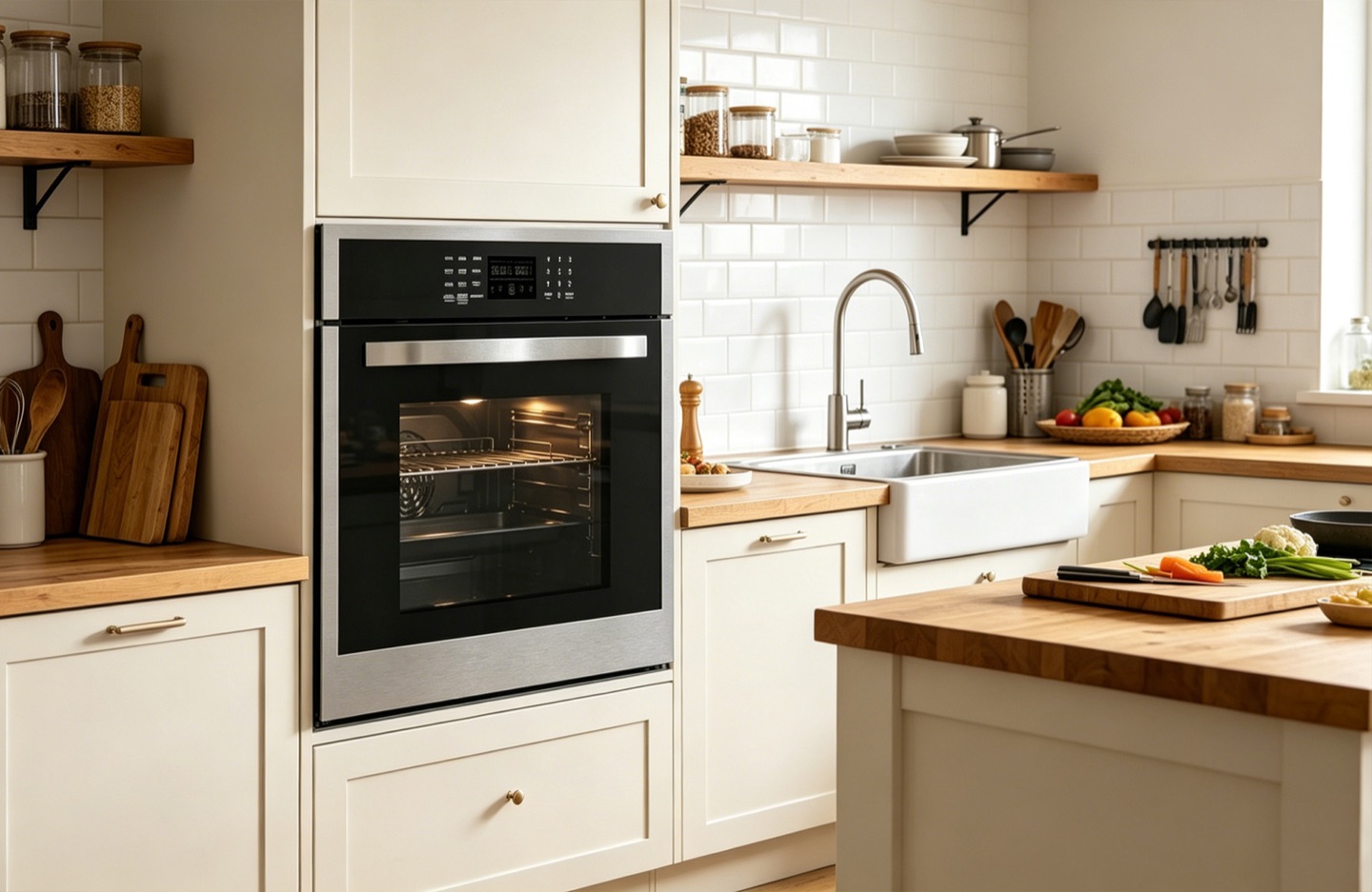 Built-in oven kitchen application for private-label cooking appliance buyers