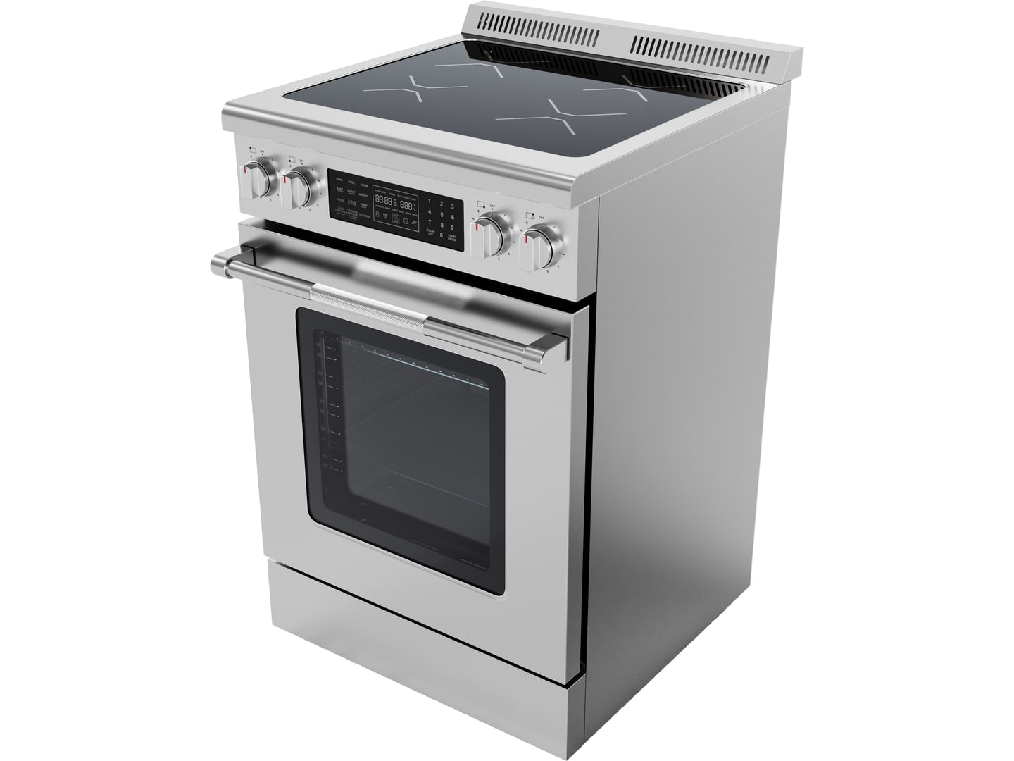24" Induction Range with Touch Oven Control supporting product visual 1