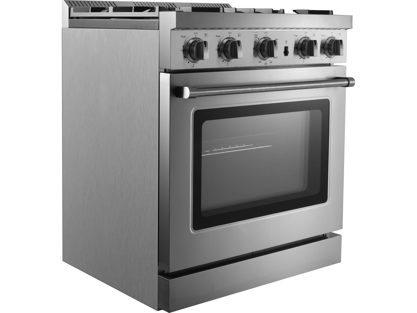 30" Five-Burner Gas Range with HSI supporting product visual 2