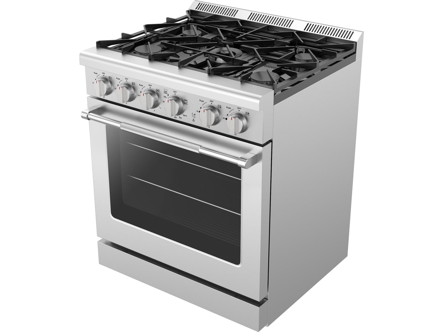 30" Five-Burner Gas Range supporting product visual 1